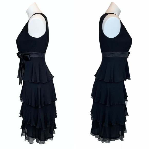 Maggie London Vintage Tiered Ruffle Sheath Dress - Picture 5 of 9